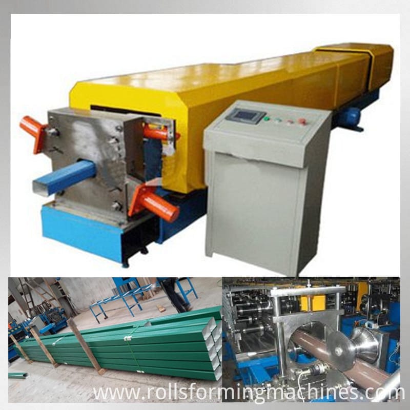 Round square downspout pipe making machine